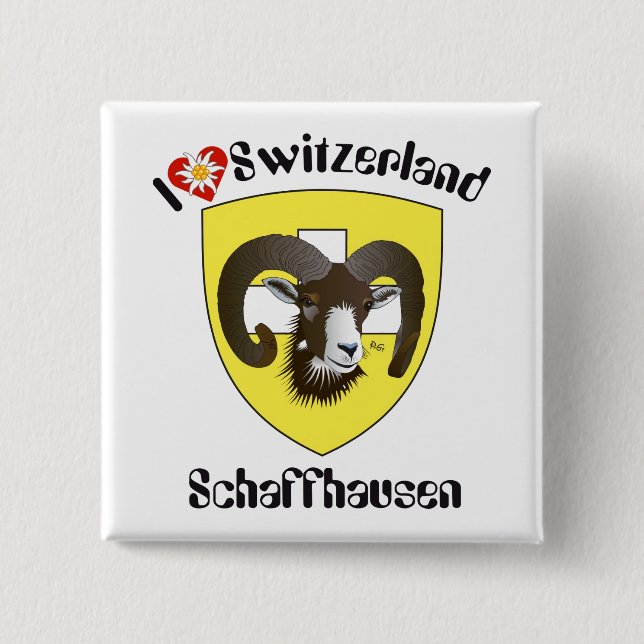 Schaffhausen Schweiz Button (Vorderseite)