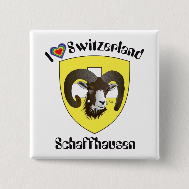 Schaffhausen Schweiz Button (Vorderseite)