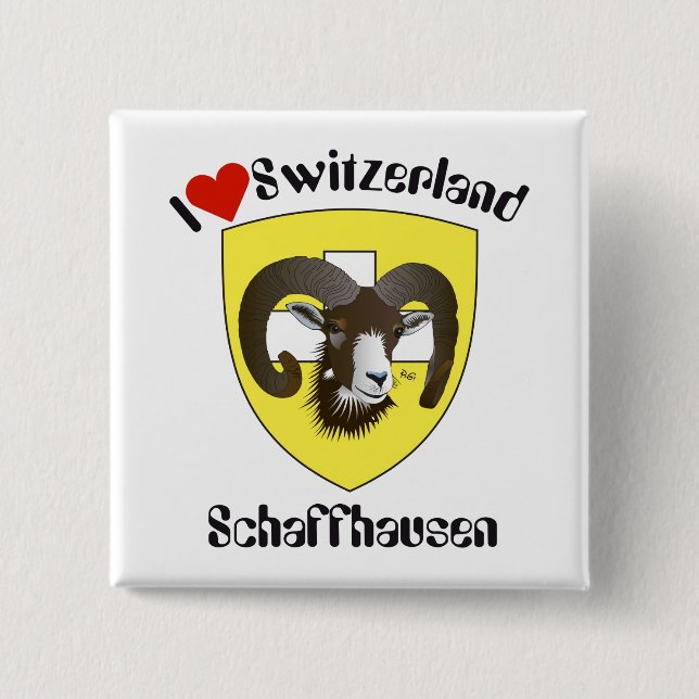 Schaffhausen Schweiz Button (Vorderseite)