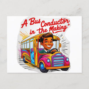 Schaffner, Busfahrer Postkarte