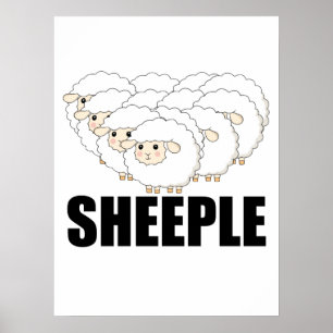 Schaffragen Nichts bleibt erschreckt - Schafe Poster