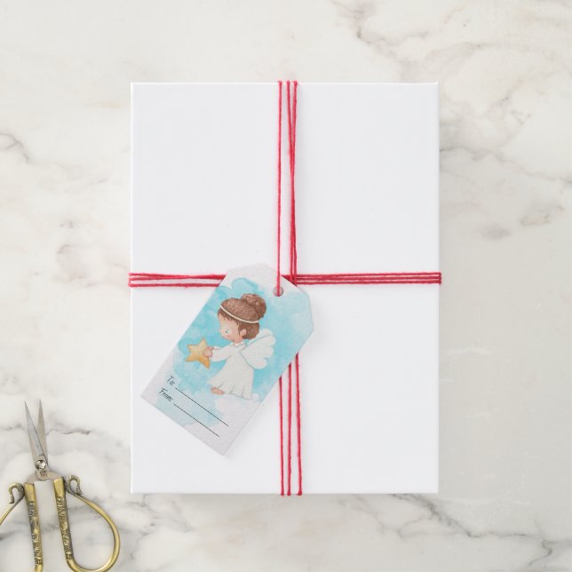 Schafft den kleinen Engel des Himmeles Geschenkanhänger (Mit Garn)