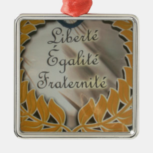 Schafft Eure eigene Freiheit Gleichheit Brüderlich Silbernes Ornament