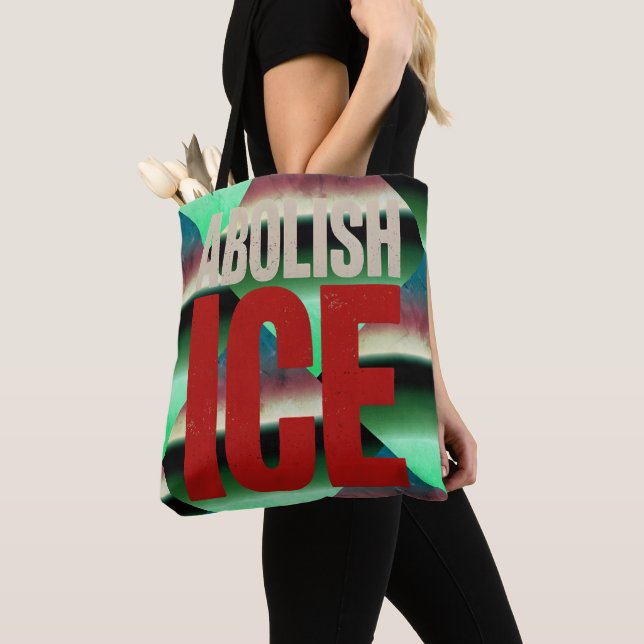 Schafft ICE ab Minimalistischer Protest-Typografie Tasche (Von Nahem)