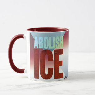 Schafft ICE ab Minimalistischer Protest-Typografie Tasse