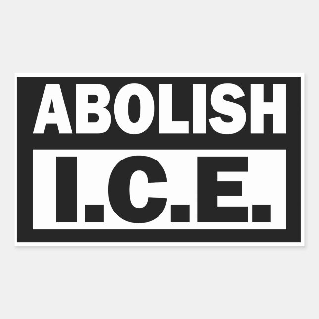 Schafft ICE ab Rechteckiger Aufkleber (Vorderseite)