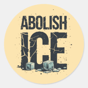 Schafft ICE ab - USA Menschenrechtsaktivist Runder Aufkleber