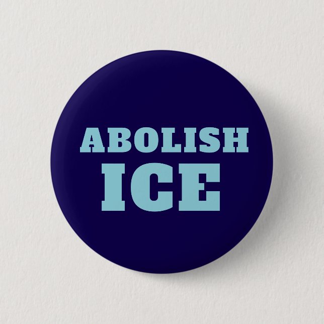 Schafft ICE Protest Aufkleber Ab Button (Vorderseite)