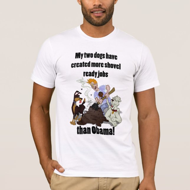 Schaffung Schaufel-ablaufbereite Jobs - Obama T-Shirt (Vorderseite)