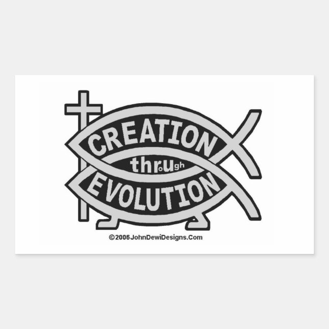 SCHAFFUNG THRoUgh-EVOLUTION-Aufkleber Rechteckiger Aufkleber (Vorderseite)