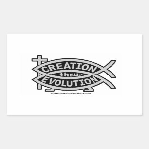 SCHAFFUNG THRoUgh-EVOLUTION-Aufkleber Rechteckiger Aufkleber