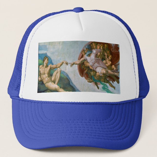 Schaffung von Adam - Michelangelo 1475 - 1564 Truckerkappe (Vorderseite)