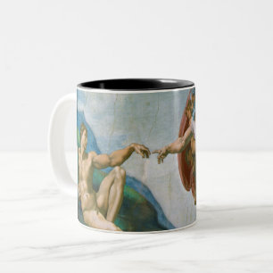 Schaffung von Adam - Michelangelo 1475 - 1564 Zweifarbige Tasse