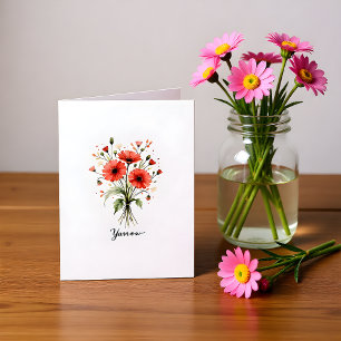 Schafgarben-Blumen-Notizkarte