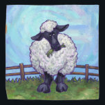 Schafgeschenke und -zubehör halstuch<br><div class="desc">Tierparade Niedliche Schafgeschenke und Accessoires, die Ihnen von Animal Parade gebracht werden, zeigen unsere originelle Kunst eines niedlichen Schwarz-Weiß-Schafes, stehend in einem Grasfeld mit braunem Zaun und einem texturierten blauen Himmel, der von unserem talentierten Kinderillustrator Traci Van Wagoner gemalt wurde. Auf vielen unserer skurrilen Tiergeschenke werden Sie sehen, wie die...</div>