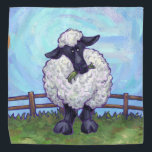 Schafgeschenke und -zubehör halstuch<br><div class="desc">Tierparade Niedliche Schafgeschenke und Accessoires, die Ihnen von Animal Parade gebracht werden, zeigen unsere originelle Kunst eines niedlichen Schwarz-Weiß-Schafes, stehend in einem Grasfeld mit braunem Zaun und einem texturierten blauen Himmel, der von unserem talentierten Kinderillustrator Traci Van Wagoner gemalt wurde. Auf vielen unserer skurrilen Tiergeschenke werden Sie sehen, wie die...</div>