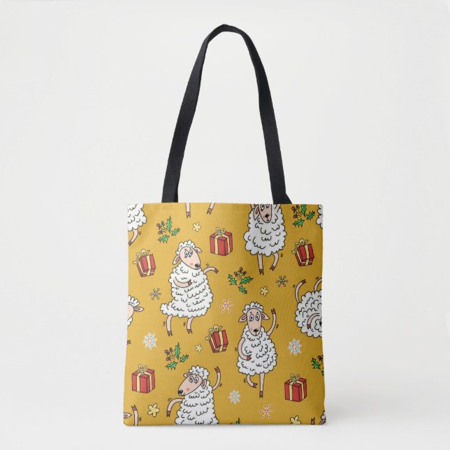 SchafHintergrund Vintag Tasche (Vorderseite)