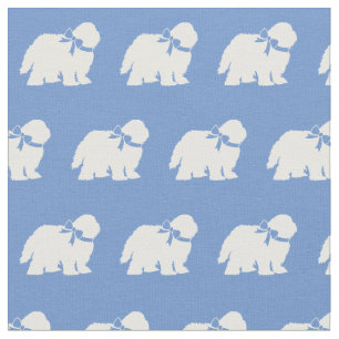 Schafhund Silhouette Pet Light Blue Stoff