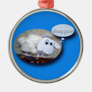 Schafjahr? Chinesisches Neujahr 2015 Silbernes Ornament