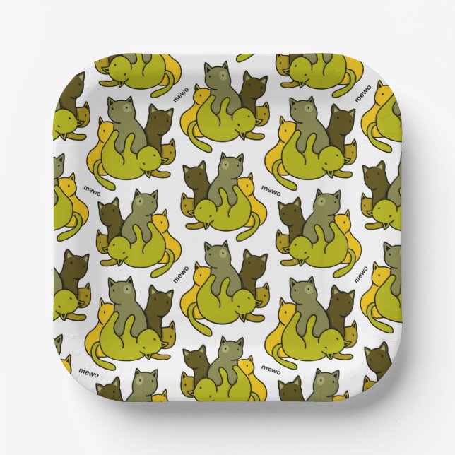 Schafkätzchen Pappteller (Vorderseite)