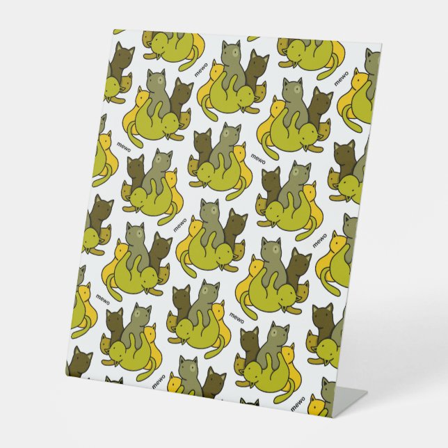 Schafkätzchen Sockelschild (Vorderseite)