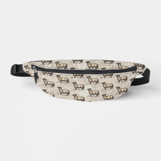 Schaflammfarm Vintag Bauchtasche (Vorderseite)