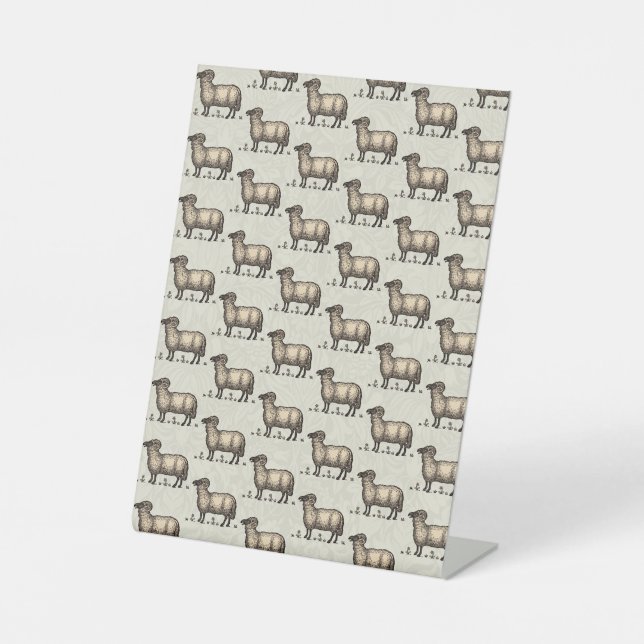 Schaflammfarm Vintag Sockelschild (Vorderseite)