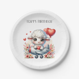 Schafpilot Geburtstag Pappteller