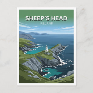Schafs-Kopf-Leuchtturm Bantry Irland Postkarte