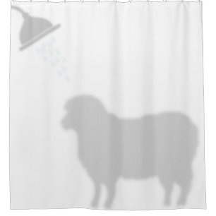 Schafschatten-Silhouette-Schattenbuddies-Dusche Duschvorhang