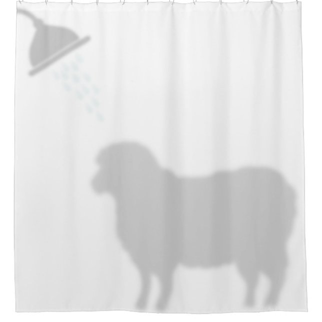 Schafschatten-Silhouette-Schattenbuddies-Dusche Duschvorhang (Vorderseite)