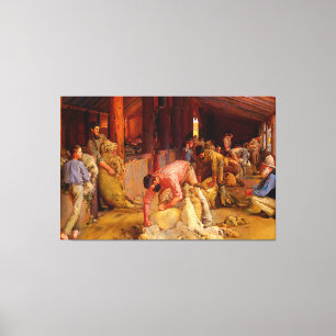 Schafschur Tom Roberts 1890 Australische Kunst Leinwanddruck