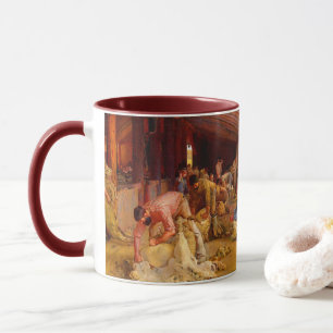 Schafschur Tom Roberts 1890 australische Kunst Tasse