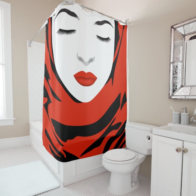 Schal Duschvorhang (Beispiel)