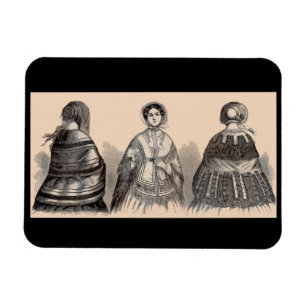 Schal-Modedruck der 1880s viktorianischer Magnet