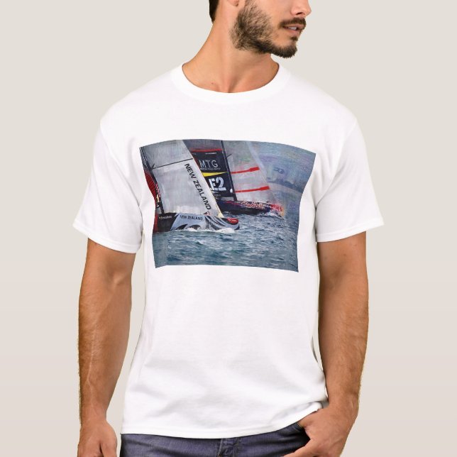 Schale Amerikas s Segeln, Segelboot, T-Shirt (Vorderseite)