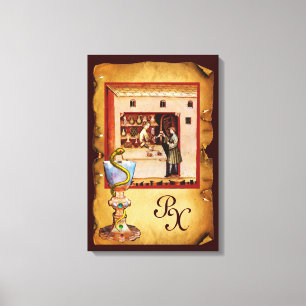 SCHALE DER HYGEIA MONOGRAMM Medizin, Apotheke Leinwanddruck