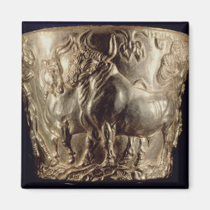 Schale, einen inländischen Stier darstellend Magnet