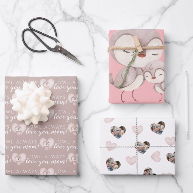 Schale immer Liebe Mama Papierblätter Geschenkpapier Set (Vorderseite)