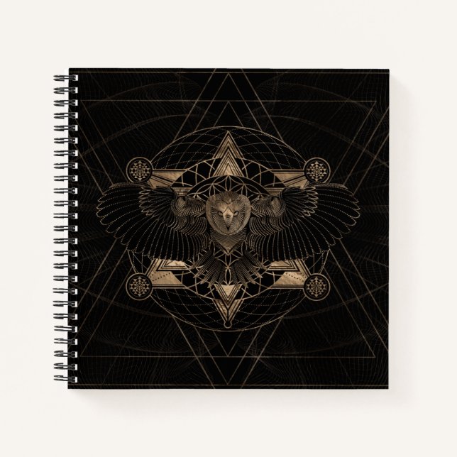 Schale in Sacred Geometrie Zusammensetzung Notizbuch (Vorderseite)