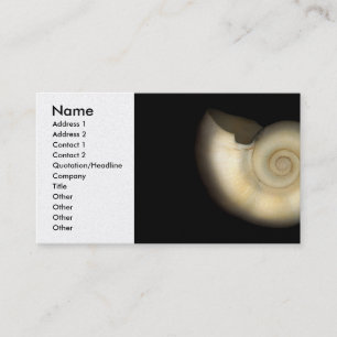 Schale - Konchologie - Nautilus Visitenkarte