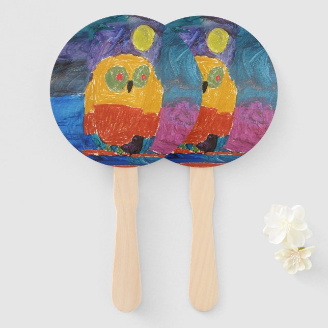 Schale "Kunst von Kindern" Fächer (Vorne und Hinten)