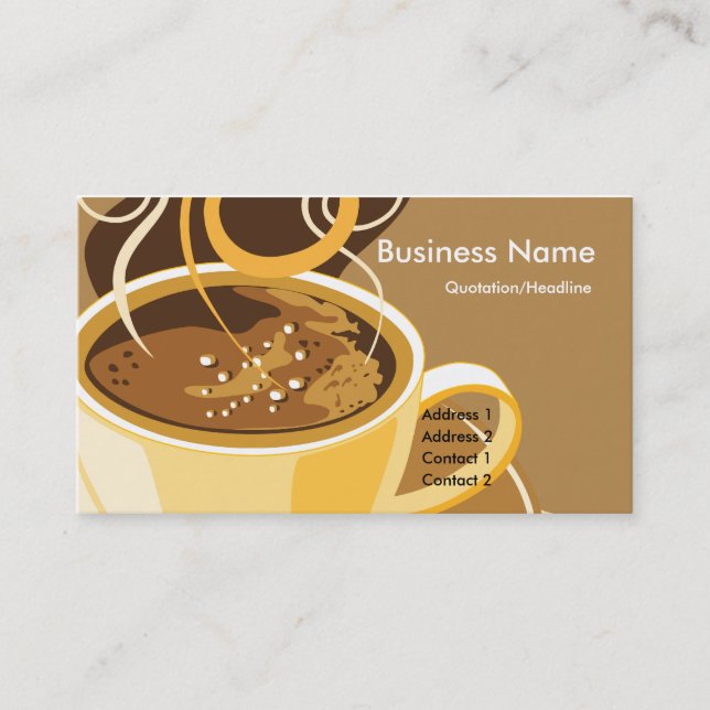 Schale Latte Visitenkarten Visitenkarte (Vorderseite)