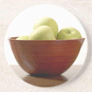 Schale mit Apfel Sandstein Untersetzer