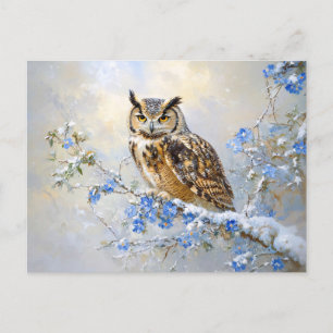 Schale mit blauen Blüten Malerei Postkarte