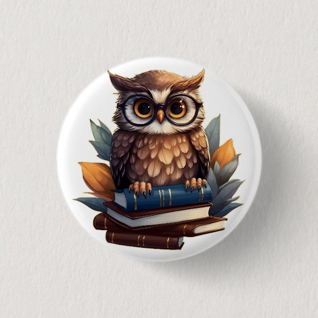 Schale mit Büchern Button (Vorderseite)