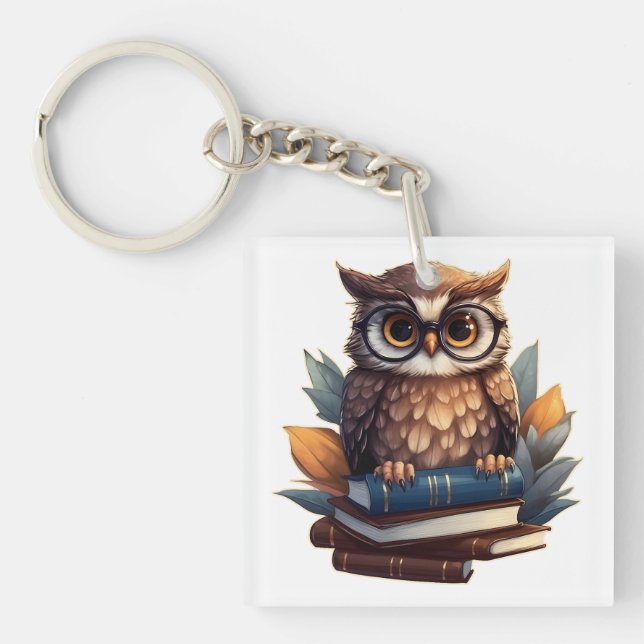 Schale mit Büchern Schlüsselanhänger (Vorderseite)