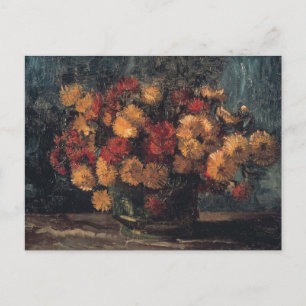 Schale mit Chrysanthemen von Vincent Van Gogh Postkarte