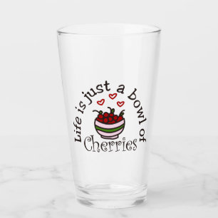 Schale mit Kirschen Glas