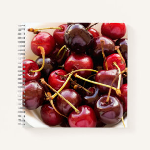 Schale mit Kirschen Notizbuch